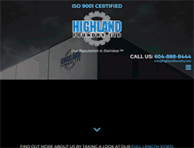 Tablet Screenshot of highlandfoundry.com